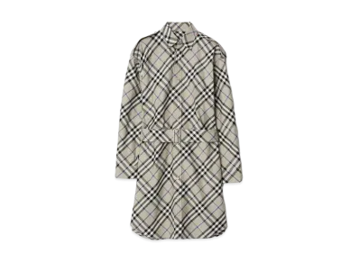 Burberry Check Cotton Shirt Dress "Lichen"