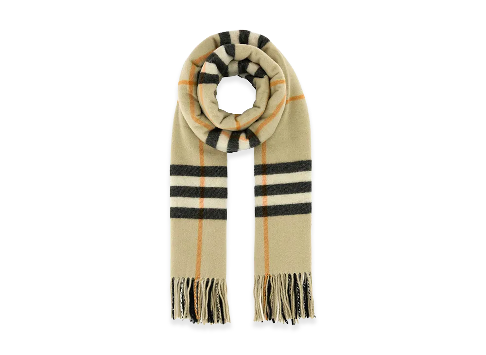 Burberry Embroidered Cashmere Scarf "Checked"