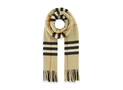 Burberry Embroidered Cashmere Scarf "Checked"