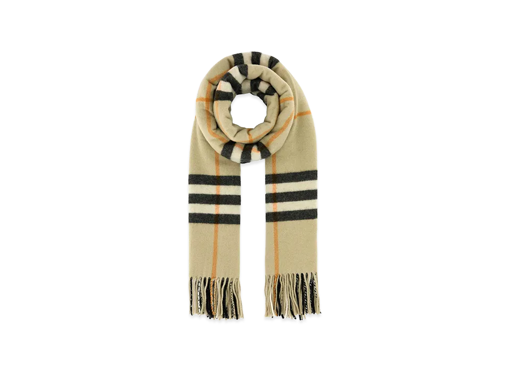 Burberry Embroidered Cashmere Scarf "Checked"
