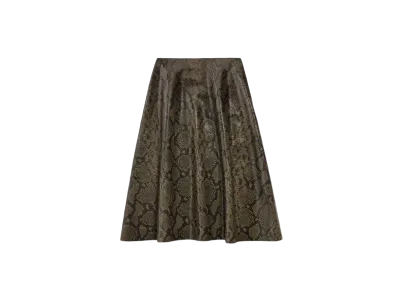 BALENCIAGA Women's A-Line Skirt "Dark Green"