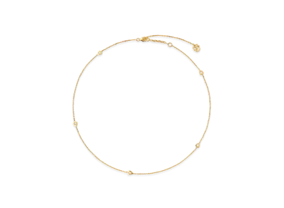 Burberry Shield Chain Necklace "Gold/Clear"