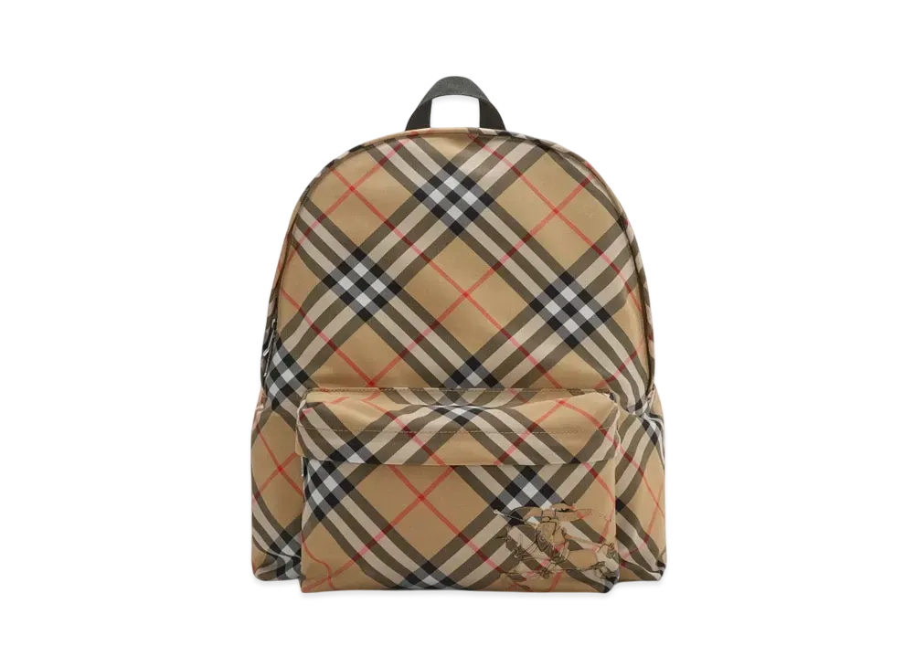 Burberry Check Backpack "Sand"