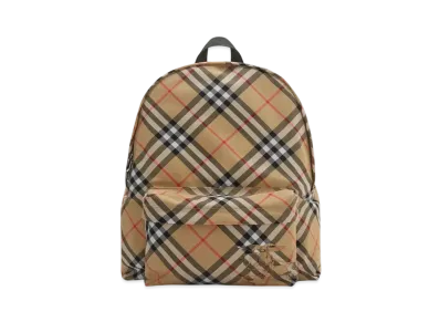 Burberry Check Backpack "Sand"