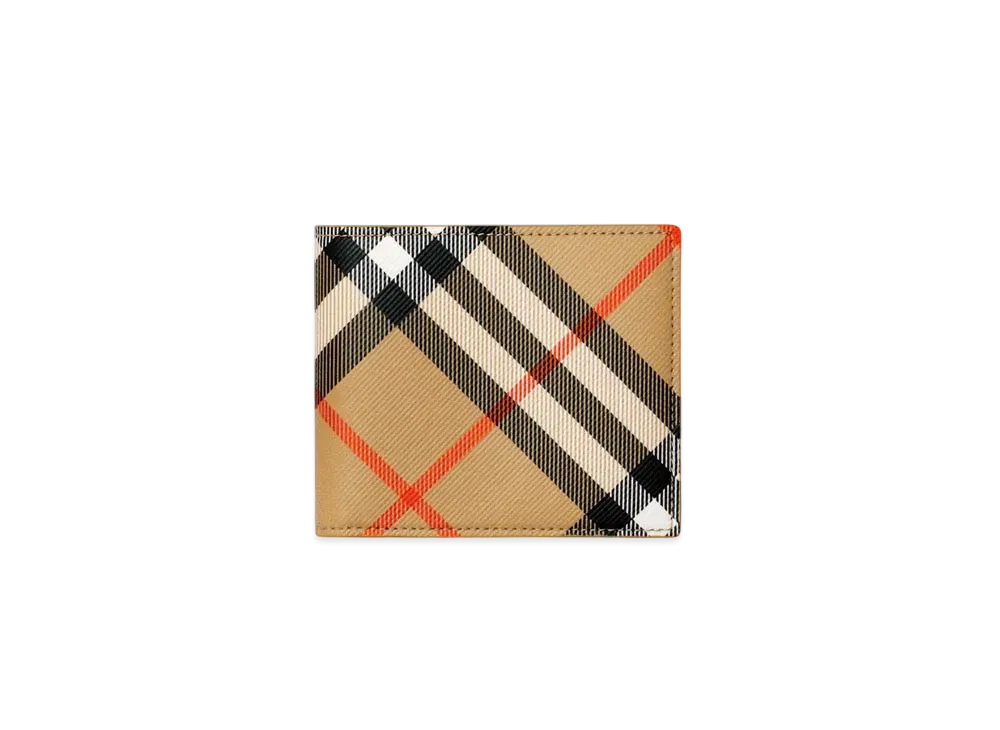 Burberry Check Bifold Wallet "Sand"
