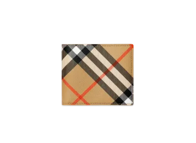 Burberry Check Bifold Wallet "Sand"