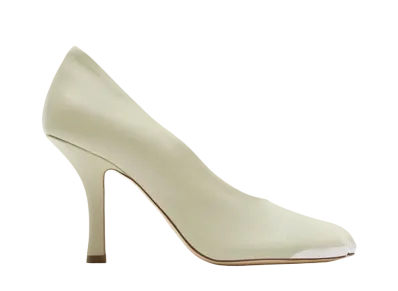 Burberry Women's Leather Duck Pumps "Plaster"