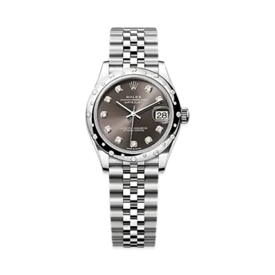 ROLEX Datejust 31mm Oystersteel & White Gold Diamond 278344RBR "Dark Grey"