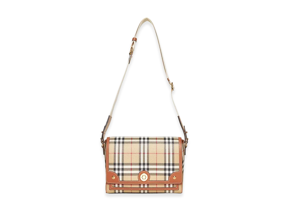 Burberry Women's Embroidered Fabric Note Crossbody Bag "Beige"