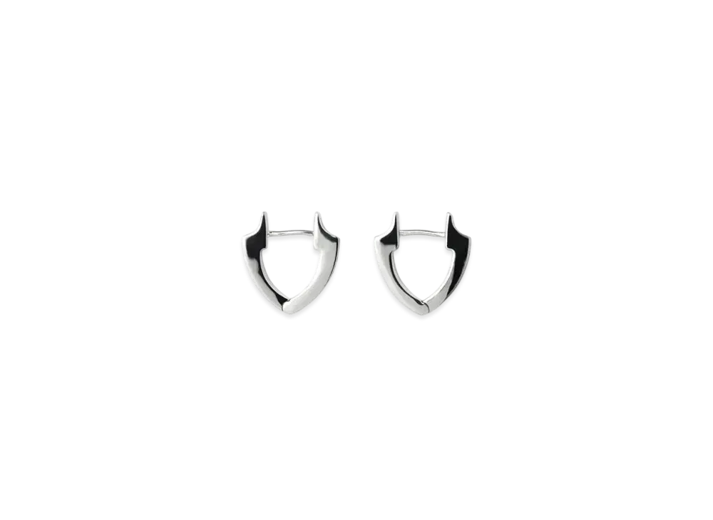 Burberry Shield Slim Earrings "Silver"