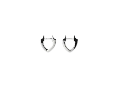 Burberry Shield Slim Earrings "Silver"