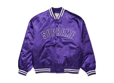Supreme x Champion Satin Varsity Jacket "Purple"