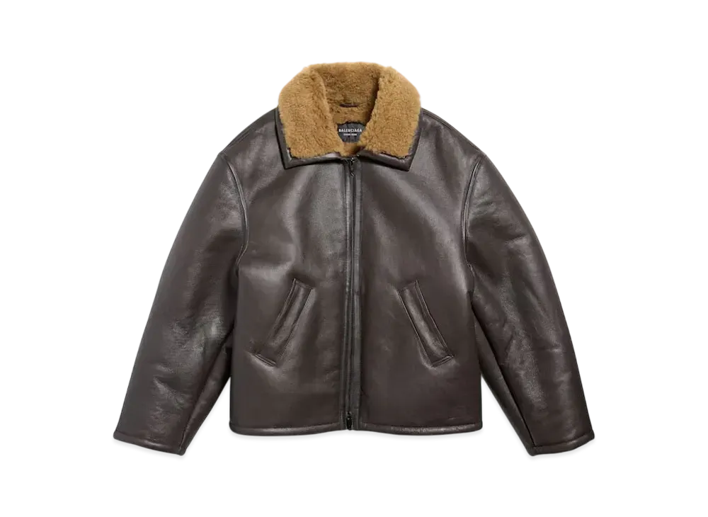 BALENCIAGA Women's Aviator Jacket "Brown"