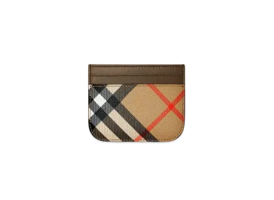 Burberry Check Card Case "Sand"
