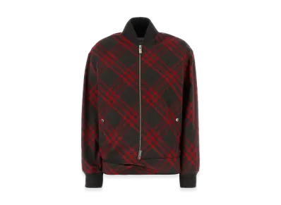 Burberry Women's Embroidered Polyester Blend Bomber Jacket "Checked"
