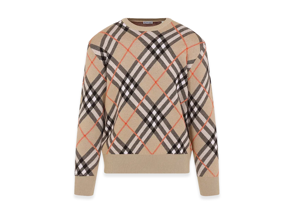 Burberry Women's Check Sweater "Beige"