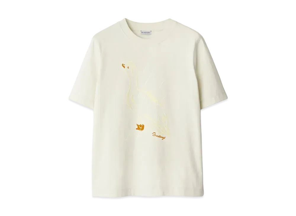 Burberry Women's Duck Cotton T-shirt "Chalk"