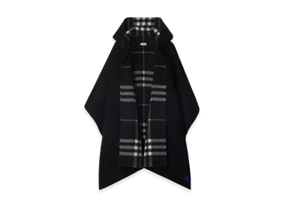 Burberry Women's Reversible Check Cashmere Cape "Black/Calico"