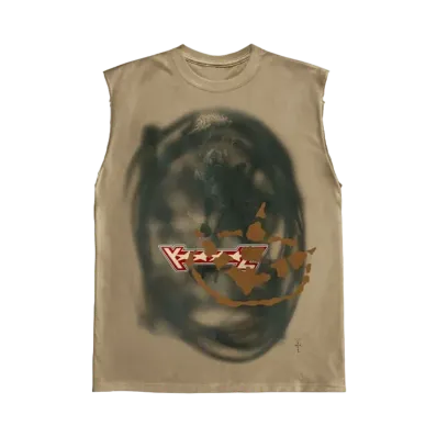 Travis Scott Sprayed Shirt Muscle Tank "Beige"
