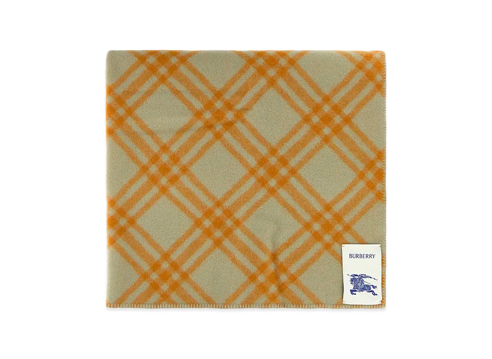 Burberry Women's Embroidered Wool Blanket "Checked"