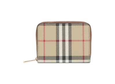 Burberry Women's Mini Zip Around Wallet "Beige"