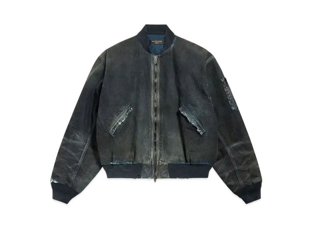 BALENCIAGA Women's Bomber Jacket "Blue"