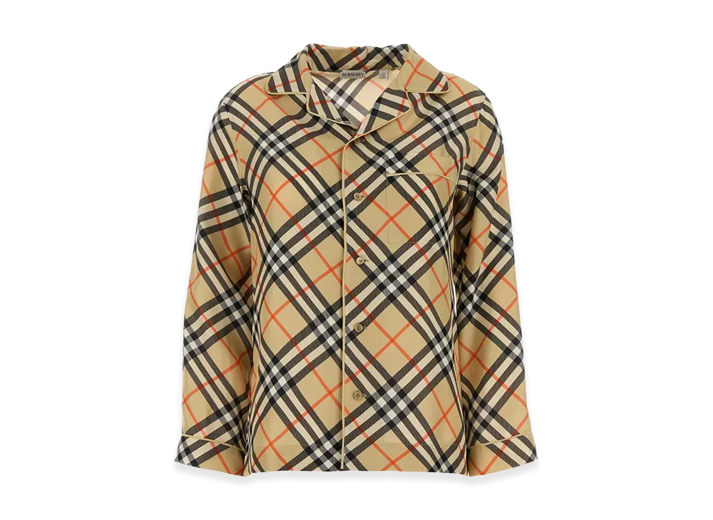 Burberry Women's Embroidered Silk Shirt "Checked"
