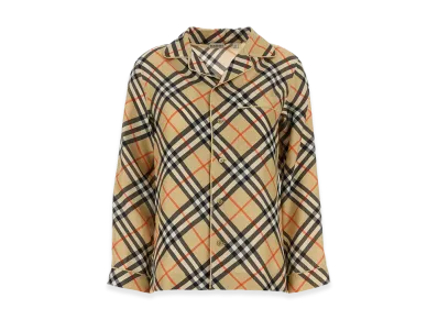 Burberry Women's Embroidered Silk Shirt "Checked"