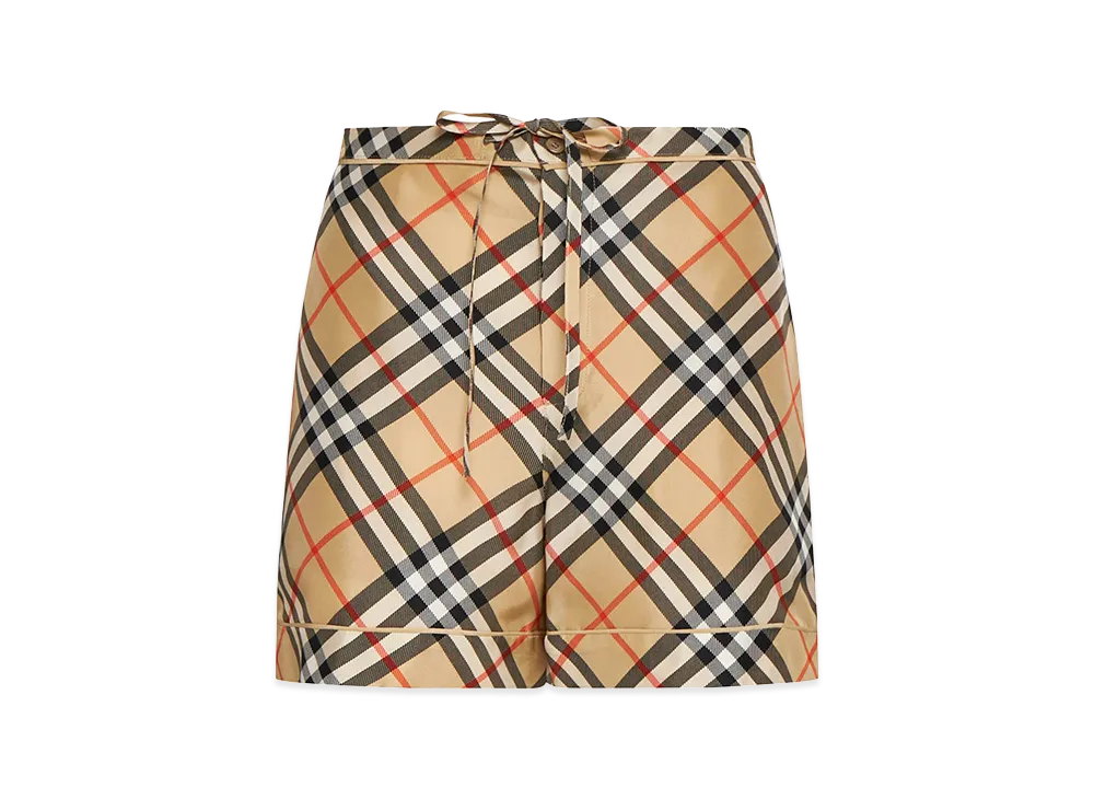 Burberry Women's Printed Silk Shorts "Beige"