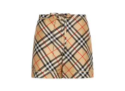 Burberry Women's Printed Silk Shorts "Beige"