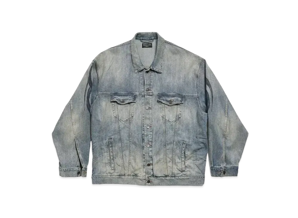 BALENCIAGA Men's Y2K Oversized Jacket "Light Blue"