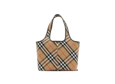 Burberry Small Check Tote "Sand"