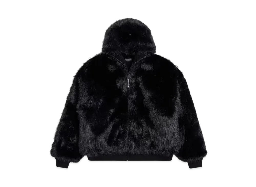 BALENCIAGA Women's Ski Zip-Up Hoodie "Black"