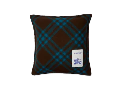 Burberry Check Wool Cushion "Kingfisher/Snug"