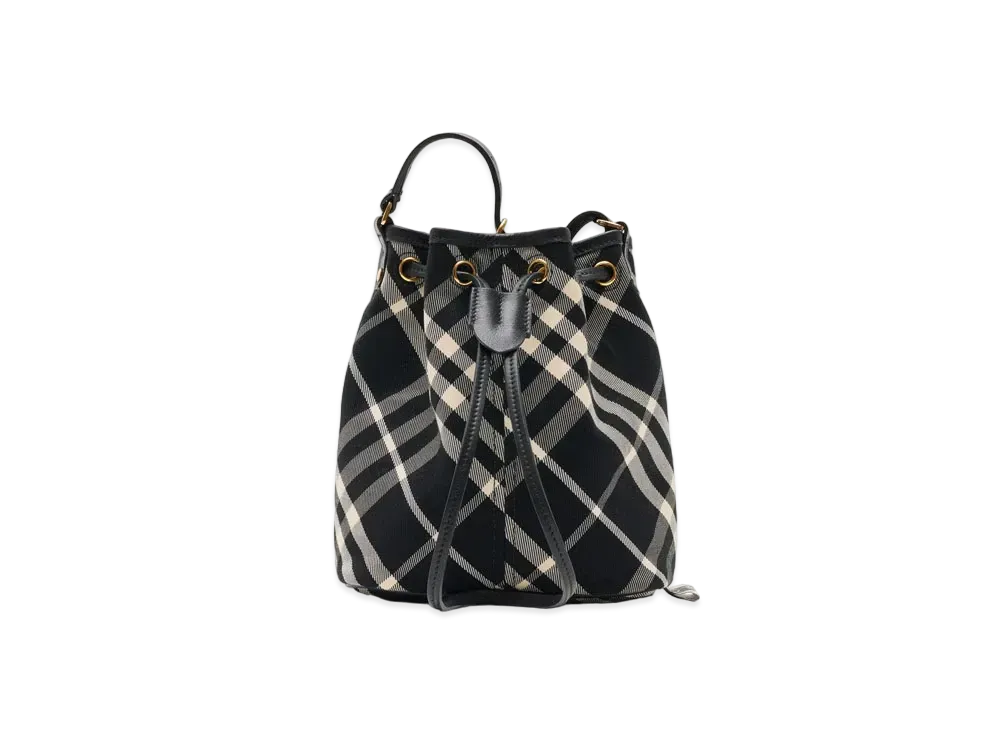 Burberry Mini Check Bucket Bag "Black/Calico"