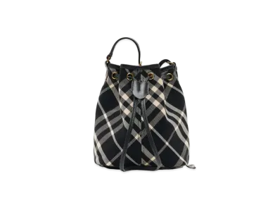 Burberry Mini Check Bucket Bag "Black/Calico"