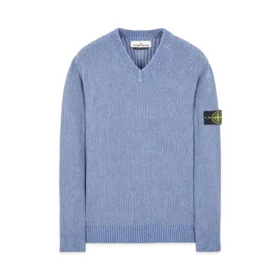 Stone Island 554A5 COTTON CHENILLE "Mid Blue"