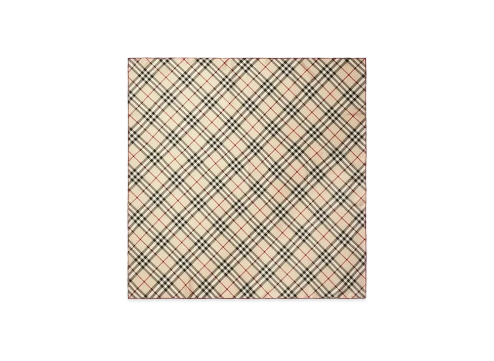 Burberry Check Silk Scarf "Stone"