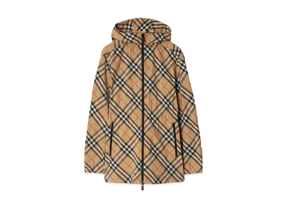 Burberry Check Nylon Jacket "Sand"