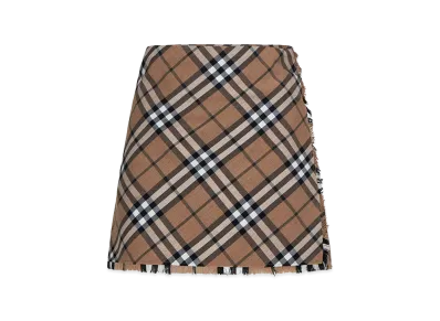 Burberry Women's Embroidered Polyester Blend Mini Skirt "Beige"