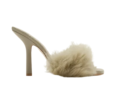 Burberry Shearling B Minnie Mules "Field"