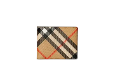 Burberry Check Slim Bifold Wallet "Sand"