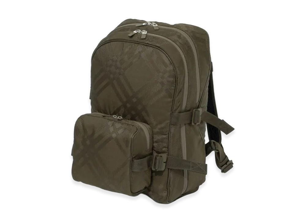 Burberry Check Jacquard Backpack "Military"
