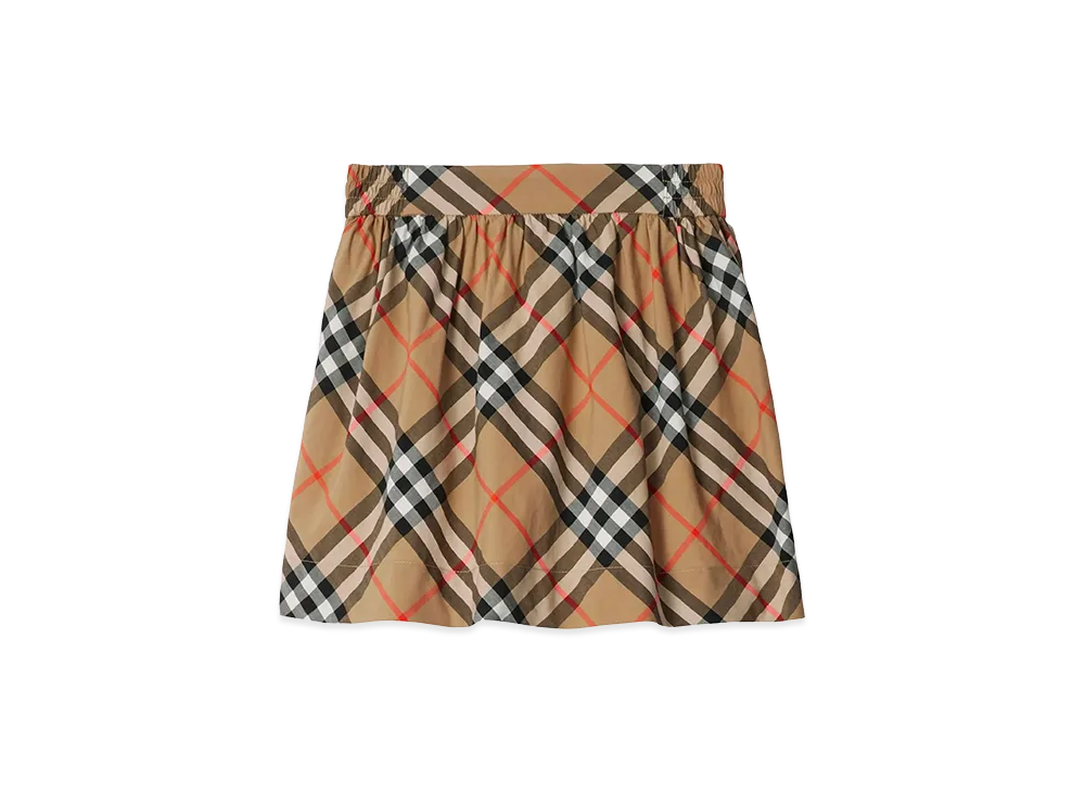 Burberry Kids KG3 Kelsey B Check Skirt "Sand"