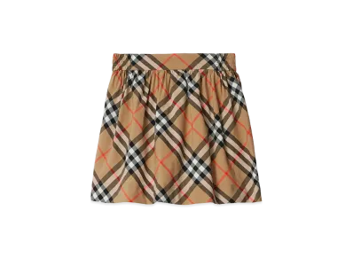 Burberry Kids KG3 Kelsey B Check Skirt "Sand"