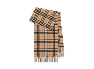 Burberry Check Cashmere Scarf "Sand"