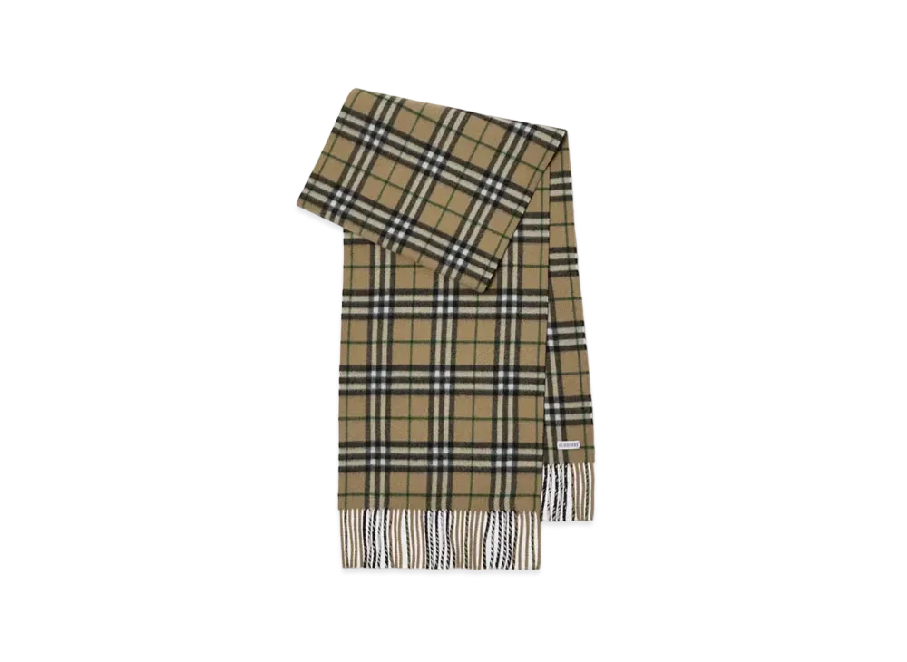 Burberry Wide Check Cashmere Scarf "Linden"