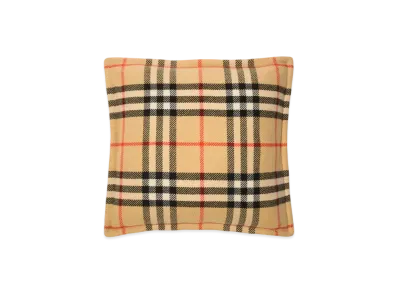 Burberry Check Wool Cashmere Cushion "Sand"