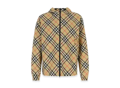 Burberry Embroidered Polyester Reversible Jacket "Checked"