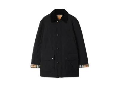 Burberry Quilted Nylon Barn Jacket "Black/Sand"